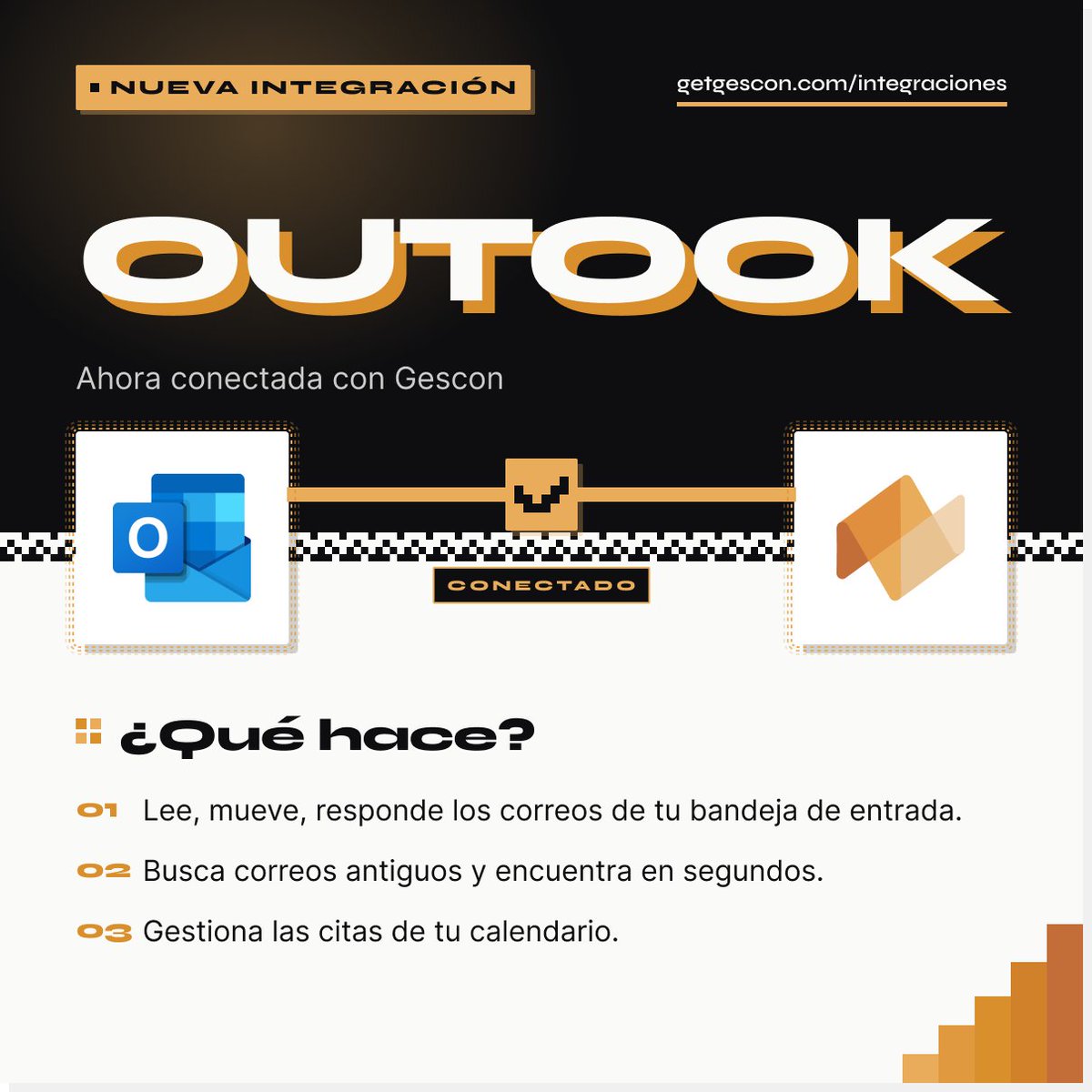 getgescon's tweet photo. Outlook y Gmail ya están conectados con Gescon.

Lee, busca, responde y agenda desde tu bandeja de entrada sin salir de la plataforma.

Más info 👇 https://t.co/grBjBTfSSW