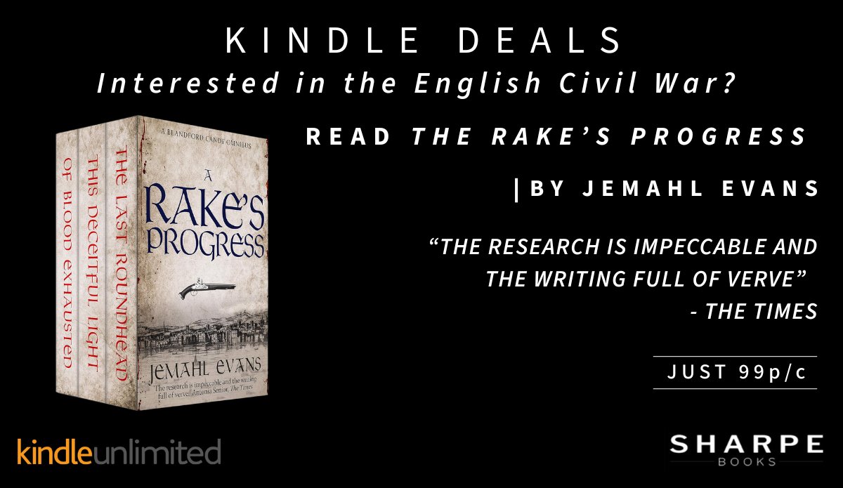 SharpeBooks's tweet photo. #KindleDeals
Interested in the English Civil War?
Read The Rake's Progress, by @Temulkar for just 99p/c
“The research is impeccable and the writing full of verve.” The Times https://t.co/nhNOjVk86u
#historicalfiction #kindleseries #17thcentury https://t.co/rOg1VdGM9r