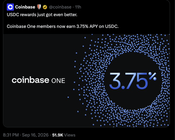 digitalassetbuy's tweet photo. Hey @HawleyMO you might want to inform your farmers that @coinbase just increased their yield on USDC since you voted No on the Clarity Act now making deposit flight even more likely.  Great job!😂😂😂 https://t.co/6tkEJLTZkr