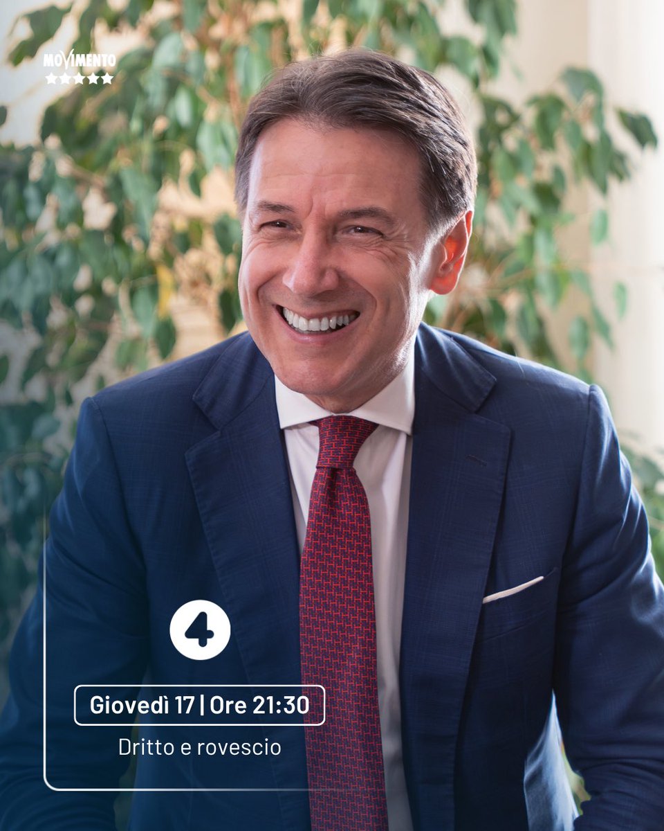 GiuseppeConteIT's tweet photo. Questa sera su Rete 4 ⤵️ https://t.co/5lyvGPfpFS