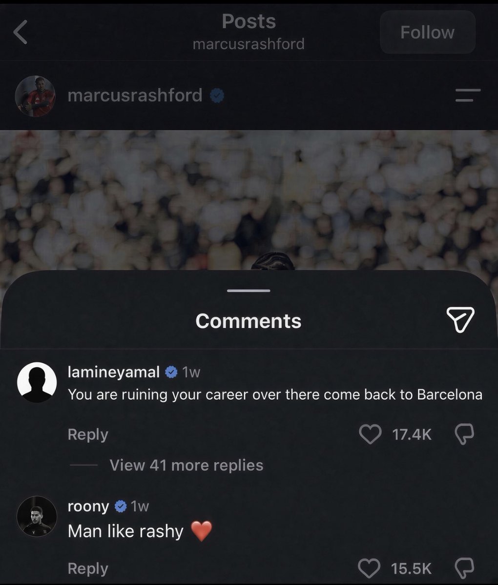 Chiefofbridge's tweet photo. 🚨 Rashford Responds to Yamal’s Comment Under His Post After Brighton Loss:

🎙️Reporter: Rashford, we saw a comment from Lamine Yamal under your post saying you’re ruining your career at Manchester United and that you should come back to Barcelona. What do you have to say about that?

🗣Rashford (smiling):
“It’s quite funny, to be honest. Maybe Yamal was on something when he typed that. It was the same Barcelona that pushed me away from the club. If they really needed me, they should’ve kept me when they had the chance.”