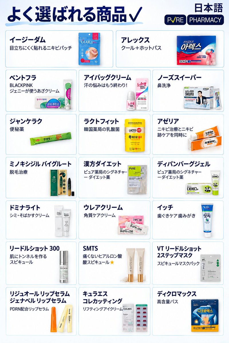 lumiin_jp's tweet photo. 🇰🇷 韓国旅行に行ったら、薬局もチェックしてみて！💊✨

韓国の薬局には、旅行中に気になる体調管理や美容ケアに使えるアイテムがいろいろ☺️
「何を買えばいいかわからない…」という方は、まず人気の商品からチェックしてみるのがおすすめです！

旅行前に保存して、韓国に行ったときの参考にしてね📌🇰🇷

#韓国旅行 #韓国薬局 #韓国薬局おすすめ #韓国旅行情報 #韓国土産 #韓国ショッピング #韓国美容 #韓国コスメ #韓国購入品 #韓国おすすめ #ソウル旅行 #韓国女子 #韓国情報 #韓国旅行準備