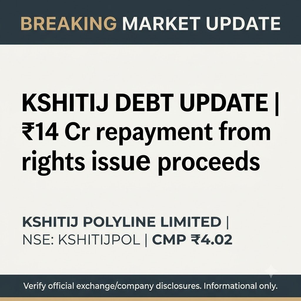 it_pujaa's tweet photo. Kshitij Polyline CMP ₹4.02 — ek short discussion: NCLT acquisition se Omkar, recycling plant land, plastics business, debt repayment. FY26 me profit turnaround. Net worth 88% badhi. #MultiBaggerStockInNews https://t.co/r2xzvKqTd2