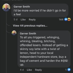 toiletpaperaus1's tweet photo. This is Garner Smith. He is One Nation’s candidate for Murray Plains in the Victorian election.

This is what he said when former AFL player Dustin Martin faced allegations of sexual harassment in 2022. https://t.co/QR2DkkG8Fg