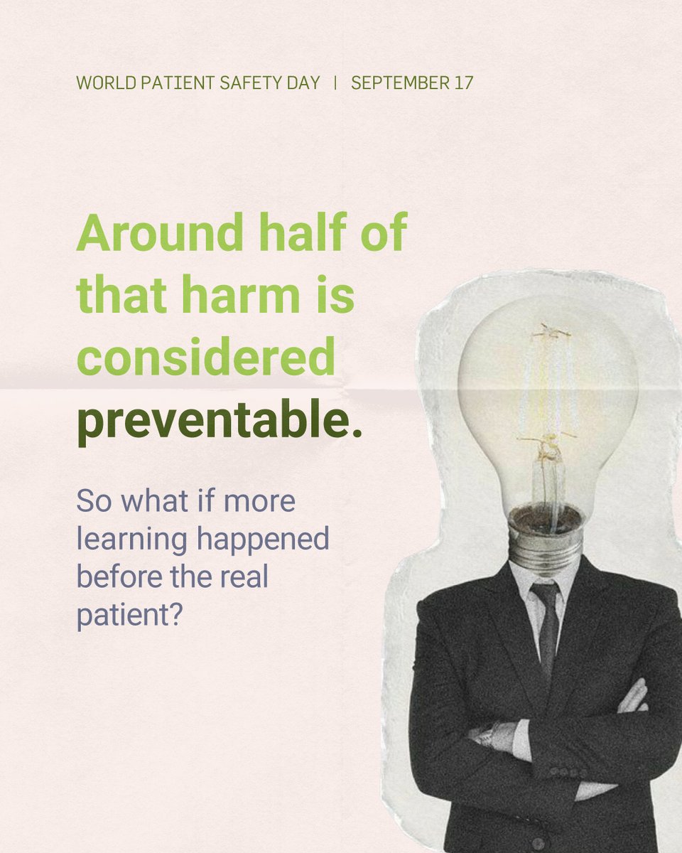 BodyInteract's tweet photo. 🌍 Today is World Patient Safety Day! 🧡

1 in 10 patients experiences healthcare harm and 50% is preventable.
This #WorldPatientSafetyDay, we align with WHO's theme: "Safe care for noncommunicable diseases." Train safer clinical decision-making with virtual patients. 🩺✨ https://t.co/8iBtjAcuNf