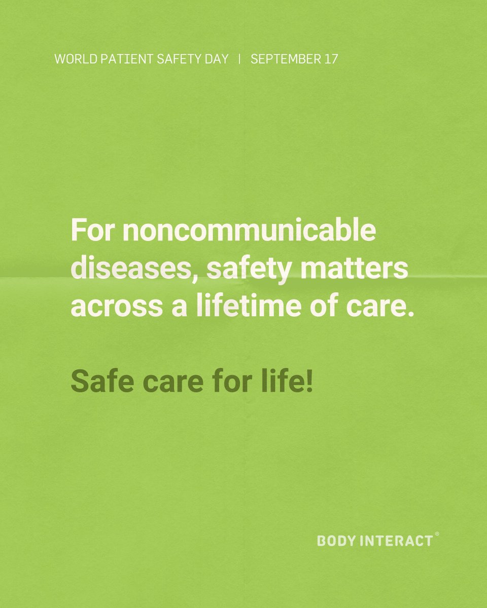 BodyInteract's tweet photo. 🌍 Today is World Patient Safety Day! 🧡

1 in 10 patients experiences healthcare harm and 50% is preventable.
This #WorldPatientSafetyDay, we align with WHO's theme: "Safe care for noncommunicable diseases." Train safer clinical decision-making with virtual patients. 🩺✨ https://t.co/8iBtjAcuNf