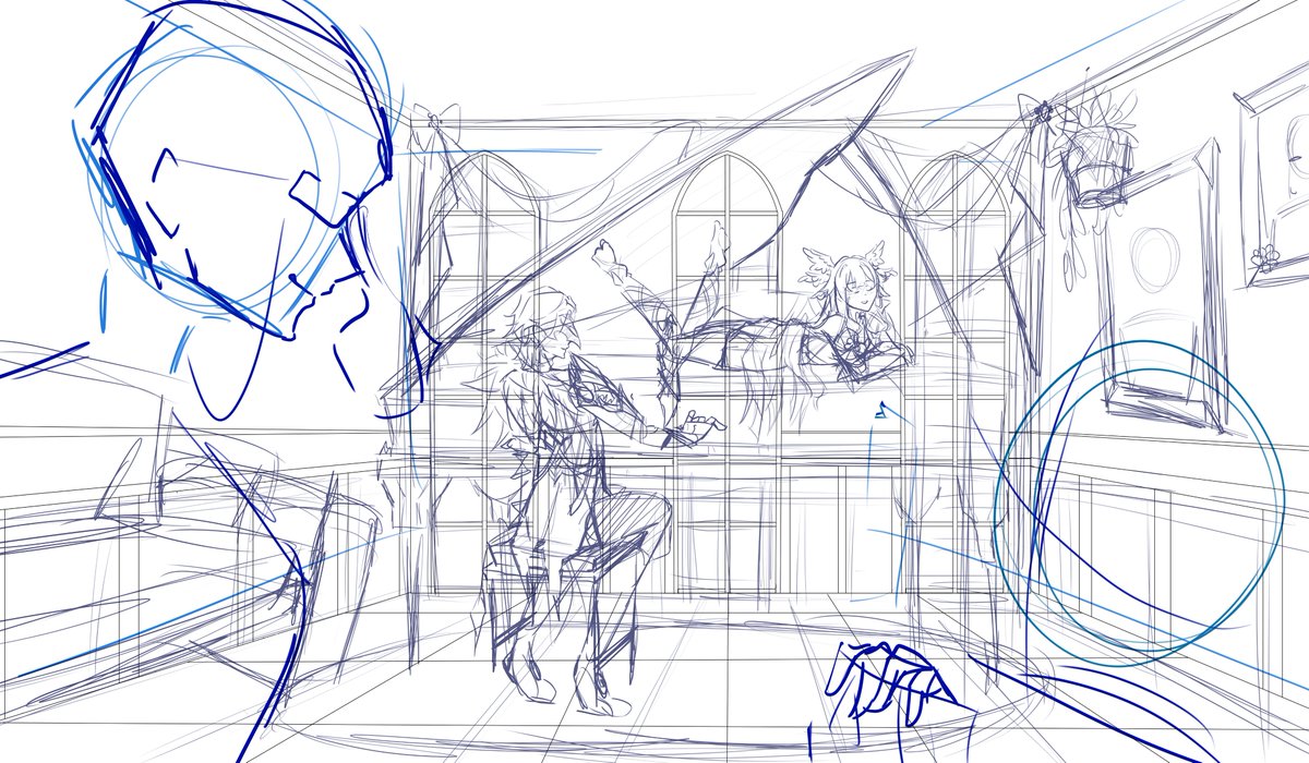 soepkippieee's tweet photo. wip!! ''maybe in another universe'' 
#dottore #columbina https://t.co/lnk5tk9FTi