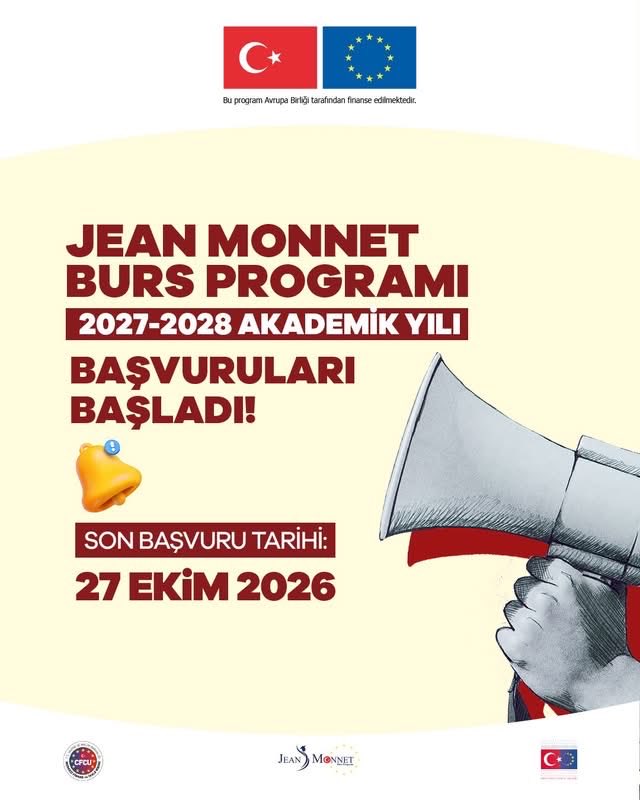 TC_BregenzBK's tweet photo. Jean Monnet Burs Programı 2027-2028 Akademik Yılı başvuruları başladı! 

Son başvuru tarihi: 27 Ekim 2026

Detaylı bilgi ve başvuru koşulları için: https://t.co/iXiBCl26ao https://t.co/xx1H3glGbx