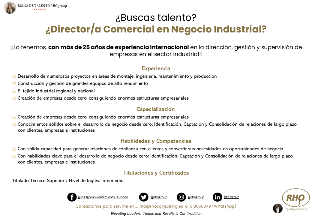 RhoGroup's tweet photo. ⭐ Encuentra el talento adecuado para acelerar tu próxima etapa⭐

Hoy abrimos la Bolsa de Talento para presentar el perfil de un Director/a de Desarrollo de Negocio en entornos Industriales

Proyecto liderado por @coachmiguelmoran https://t.co/IEiUoiMhdB