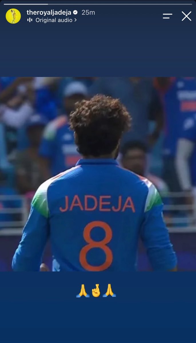 TeamJadejaIyer's tweet photo. Jaddu’s latest Instagram story from few hours ago 

@imjadeja #RavindraJadeja https://t.co/70ZdzwJrIK