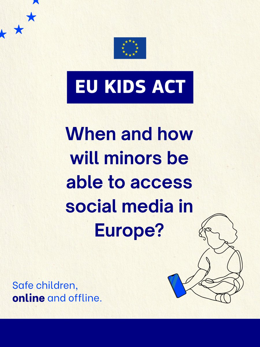 DigitalEU's tweet photo. Today, the Commission proposed the EU KIDS Act, with age-appropriate protections to make online platforms safer for children &amp; teenagers.

No addictive features. No unwanted contact. No beauty filters for under-18s. No minors livestreaming.

Read more: https://t.co/k4u0zLLJAc https://t.co/49BGObQjdr