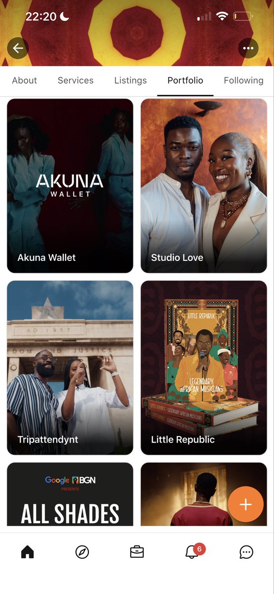 New_Comma's tweet photo. To create a new project in your NewComma portfolio on the app, go to your Portfolio tab on your profile and tap the Orange “+” button at the bottom of your screen. 

💡Remember you need the latest version of the app to try it out, update it via https://t.co/RFfqJSHHtL https://t.co/gSbsdzKwBz