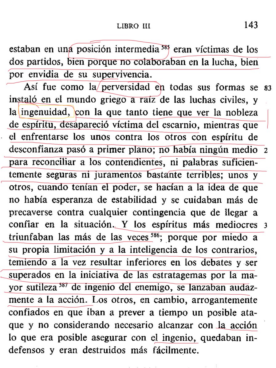 JavierGomaL's tweet photo. “Las consecuencias morales de la guerra civil” en Tucídides III es una obra maestra absoluta. Explica el presente con palabras eternas: la polarización, el fanatismo estúpido y criminal y la imposibilidad de una moderación inteligente. 

Además, legitima mi “ingenuidad aprendida” https://t.co/SLNzaFsXY4