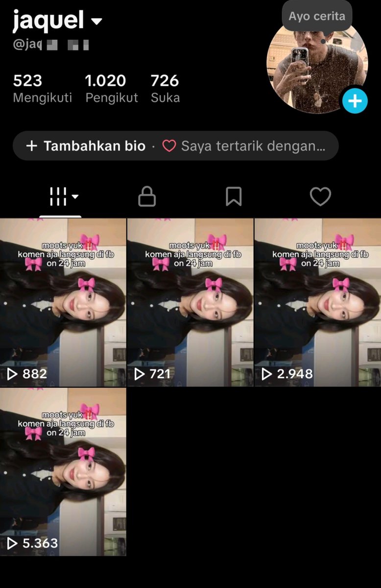 vantecrshh's tweet photo. WTS JUAL AKUN TIKTOK
⊹ PRICE 80.000
account details:
⊹ FOLLOWERS HASIL FYP/MUTUALAN
⊹ LIVE ON 3 FITUR CAM GAME LIVE
⊹ AFF/KERKUN OFF 
⊹ BISA GANTI EMAIL

WTS WTB JUAL BELI AKUN TIKTOK TT 
#zonauang #zonajajan #zonaba #zonajajan #zonabu #bealanja #zonaduit https://t.co/e26xlhfnxP