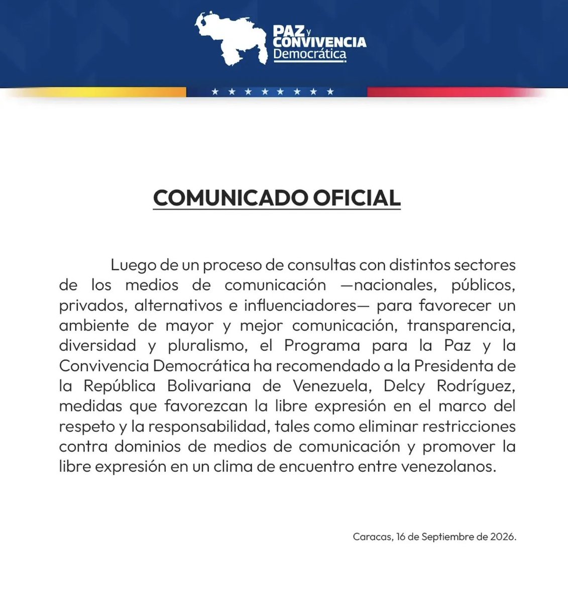 Naky's tweet photo. El régimen chavista admite oficialmente que censura medios y limita la libertad de expresión en Venezuela. 

Esperemos los reportes de @vesinfiltro y @ProBoxVE  (entre otros), para verificar cuáles dominios y cuáles proveedores acatan la orden y comienzan a desbloquear. https://t.co/ZKX2PEGXGH