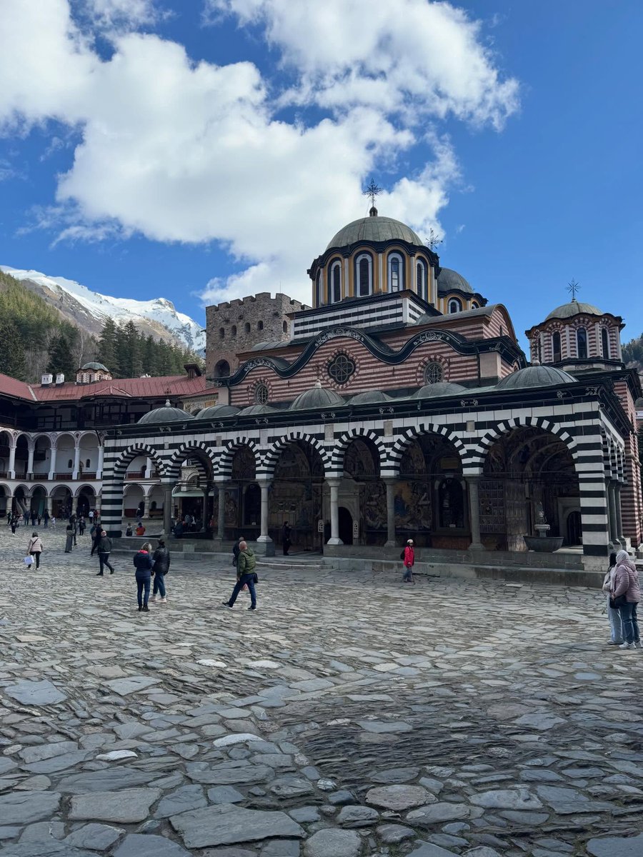 EileneDurrant's tweet photo. Sofia Day 2: Rila Monastery, a UNESCO World Heritage Site, and hot springs where weapons are not allowed. https://t.co/wnOe6tEx9N