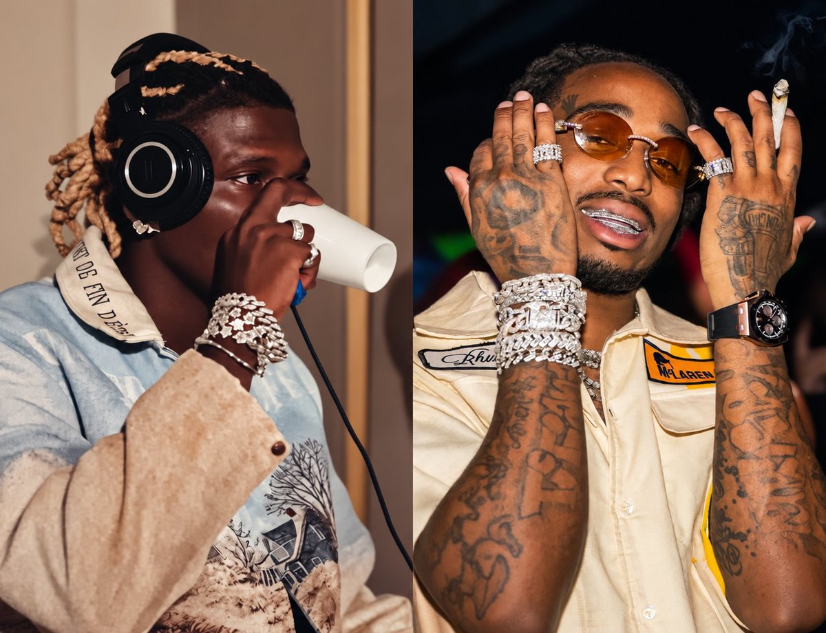 DreyProfes36489's tweet photo. Seyi Vibez really took it global 🌍 From NLE Choppa, Russ, Tion Wayne and now QUAVO by midnight? Every collab on fire 🔥 We outside! 
#SWAGUU https://t.co/0Hh8v9jnlE
