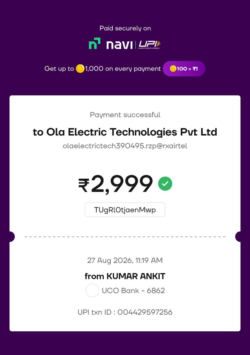 _ankiit_'s tweet photo. @OlaEV_Support https://t.co/cP66P9G5Pm
