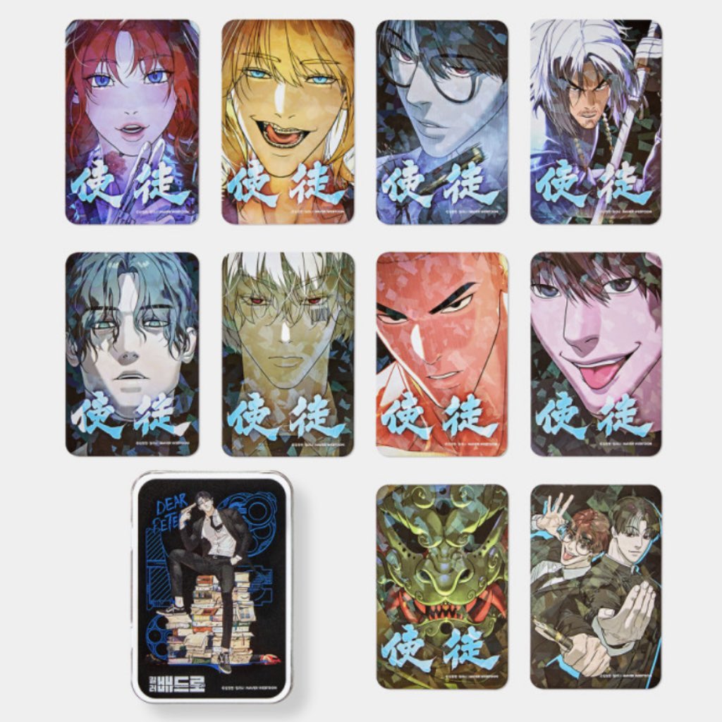 thanktmtja's tweet photo. [ สินค้าพร้อมส่ง ✅ ]
killer peter 킬러 배드로 

 photocard tin case set 10 ใบ
 🍃 กล่องละ 350฿

acrylic stand เปโตร , ธัดเดอัส , โยฮัน
🍃 ลายละ 320฿
 
📦 ค่าส่ง 45฿

 #ตลาดนัดwebtoon #ตลาดนัดเว็บตูน
#killerpeter #นักฆ่าย้อนวัย https://t.co/6ZcGEmHJTL