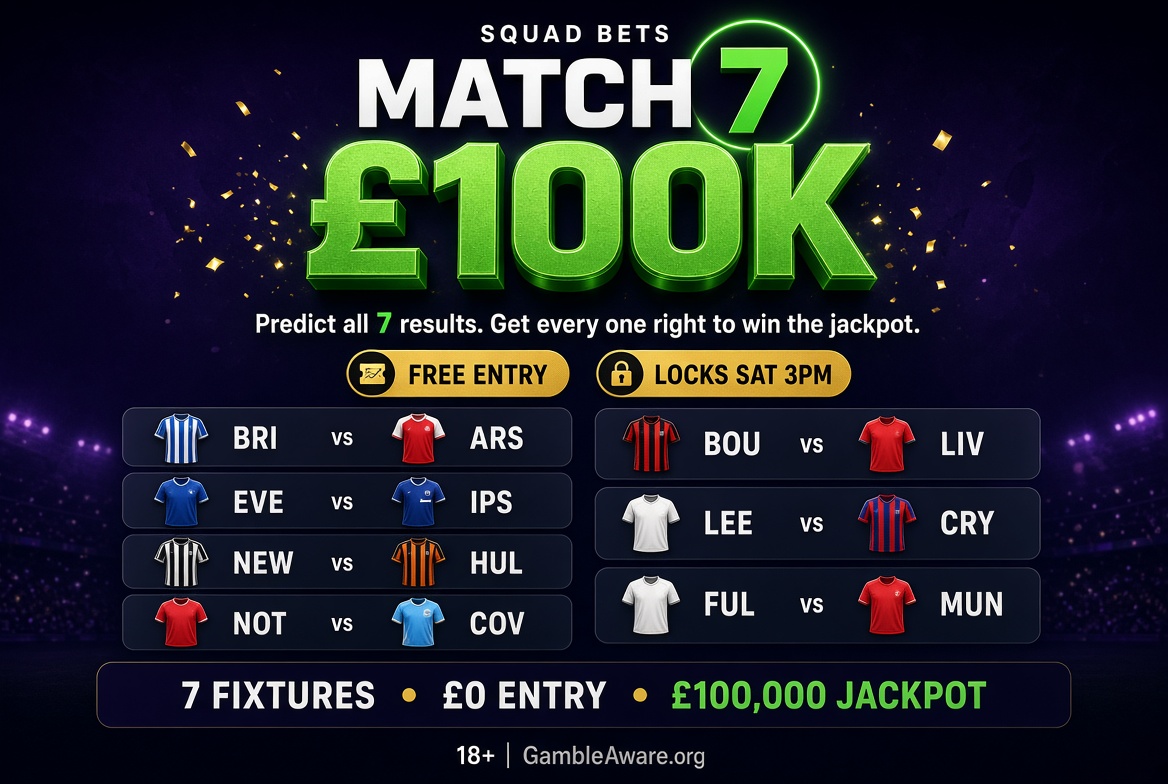 SquadBetsUK's tweet photo. Match 7 fixtures this week
SAT 15:00
Brighton v Arsenal
Everton v Ipswich
City v Sunderland
Newcastle v Hull
SAT 17:30 Forest v Coventry
SUN 14:00 Bournemouth v Liverpool / Leeds v Palace
SUN 16:30 Fulham v United
Locks Saturday 15:00. 
https://t.co/fI4VYO9ucA
18+ https://t.co/RVk2Wu76lD
