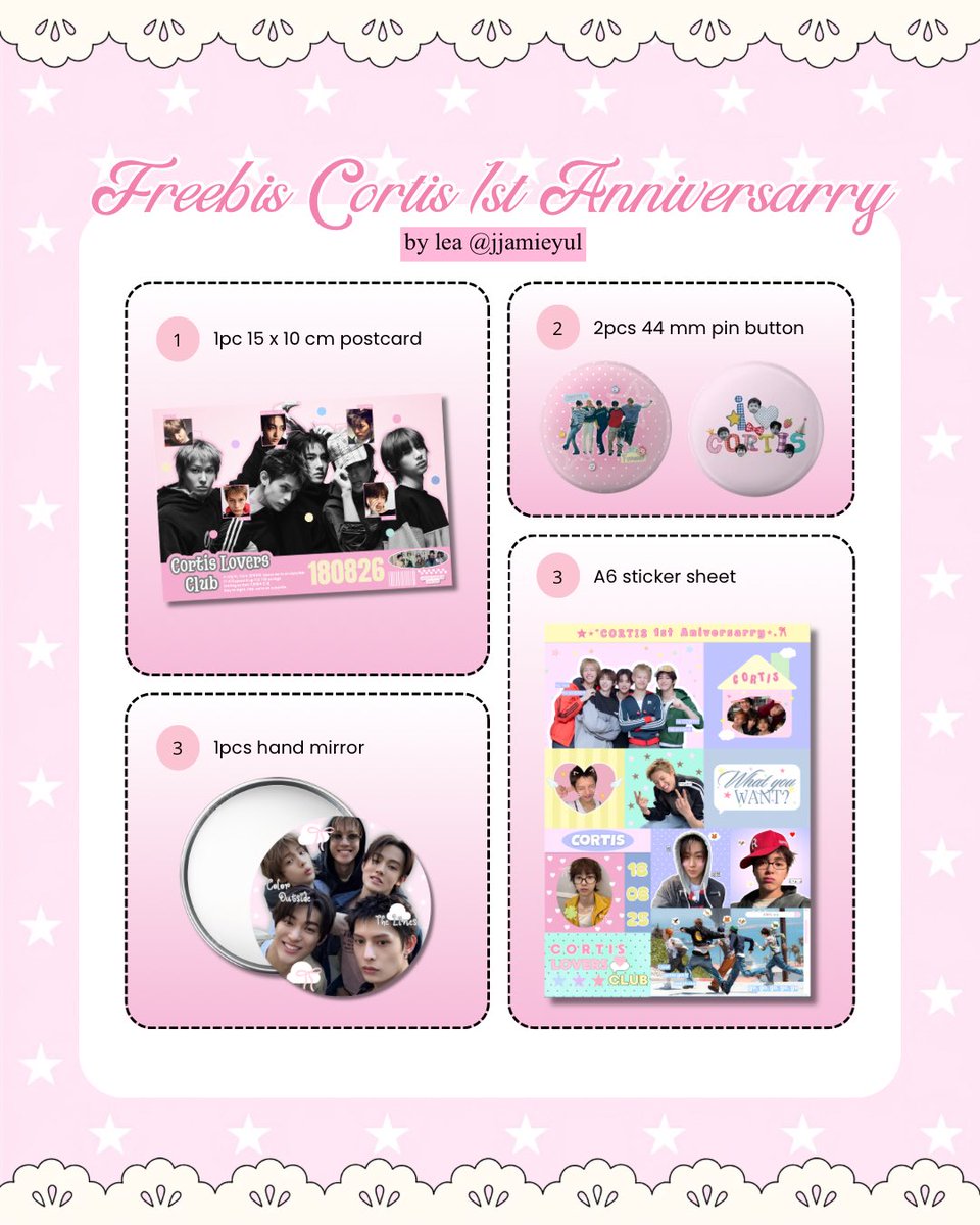 jjamieyul's tweet photo. (interest cek!)

haloo coer maaf banget aku baru mau bagi” freebis, tapi krn aku sayang cortis tidak ada kata telat buat mereka, jadi aku mau bagi freebis online di bawah ini guyss klo kalian interest nanti aku tag, drop ur pretty @ luvv u coer😍🫶🏻 https://t.co/uXNqJM6Lut