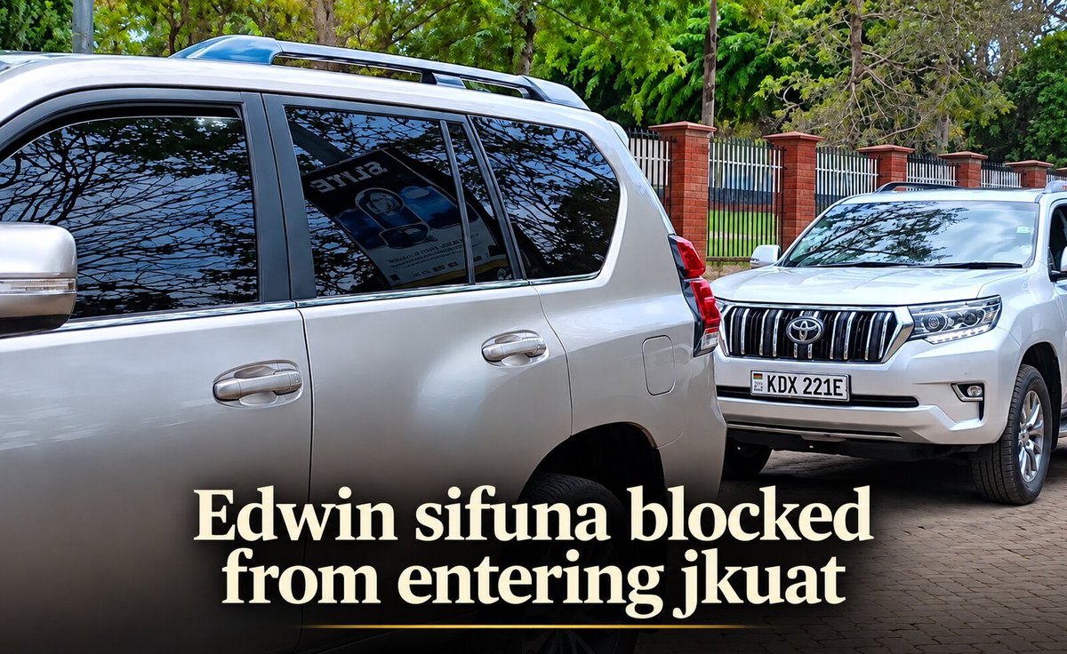 sholard_mancity's tweet photo. 🚨 BREAKING: Senator Edwin Sifuna has reportedly been blocked from entering JKUAT, where he was scheduled to address students.

That raises a very simple question: Why would a public university block a sitting Senator from addressing students?

What's happening is wrong https://t.co/qquOD8Z4yZ