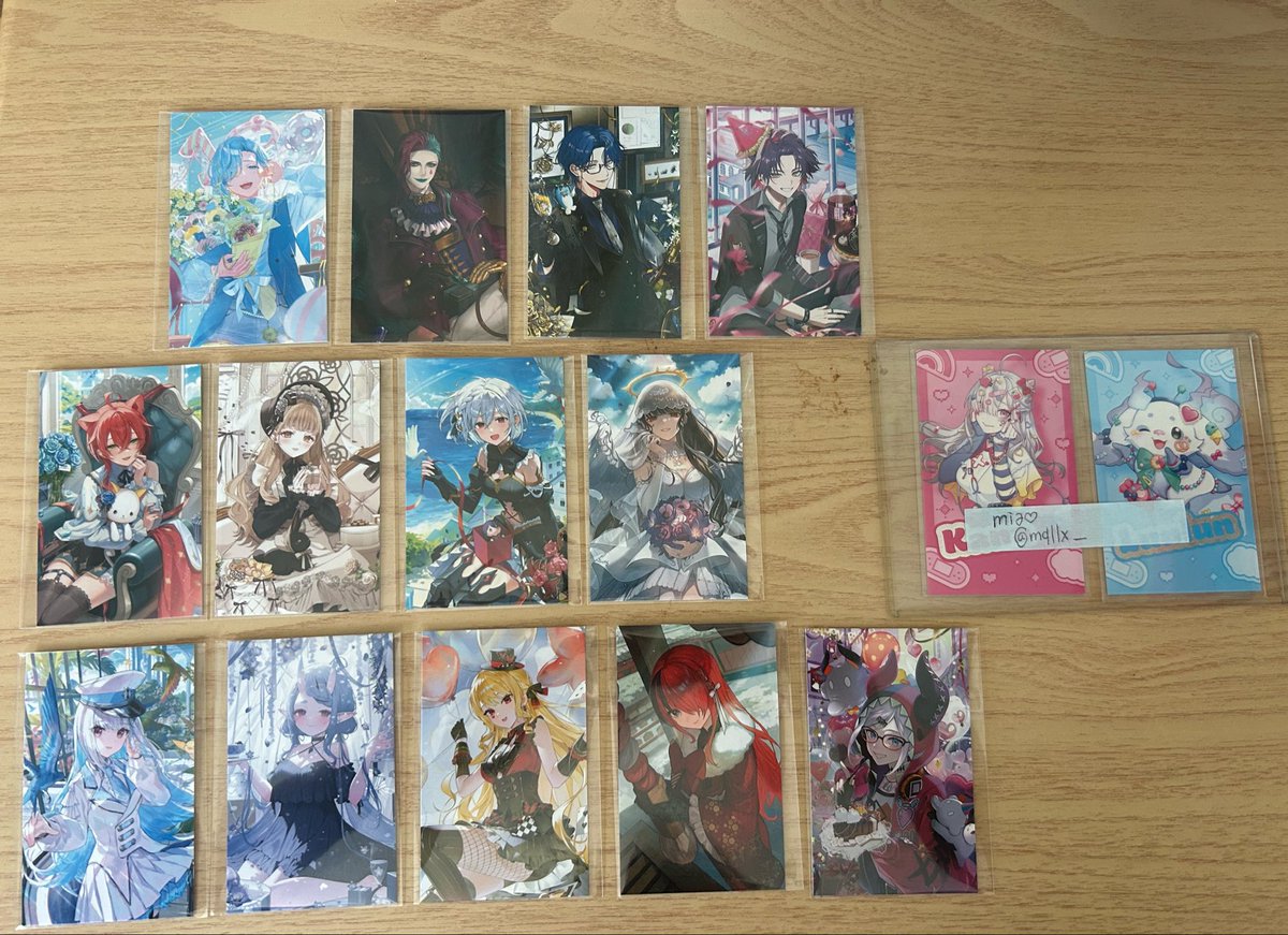 mqllx__'s tweet photo. 【 交換 】 にじさんじ ノスタルジアコレクション Fグループ Lグループ

譲 画像参照
求 IDカードの方々

上段はIDカード右の方との交換もしくは🚺ライバー含めた交換のみ. 迷子をなるべく減らしたい為複数枚纏めての方最優先◎ 郵送での交換のみ. 検索からお声掛けよろしくお願い致します🙇‍♀ https://t.co/59o0fpQBj5