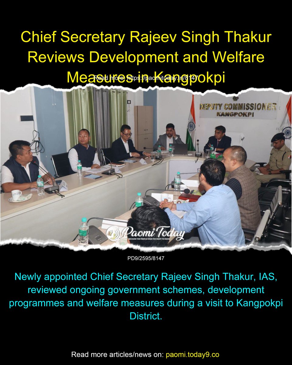 PaomiToday's tweet photo. 📷 Chief Secretary Reviews Development and Welfare Measures in Kangpokpi.
-
Read More: https://t.co/QFFSeleHIe
-
Follow us on Social Media: https://t.co/Xy9d957lOG
-
#Kangpokpi #RajeevSinghThakur #ChiefSecretary #IDPs #InternallyDisplacedPersons #PMAYG #DBT #BlackRice #Livelihood https://t.co/AxlF2emox1