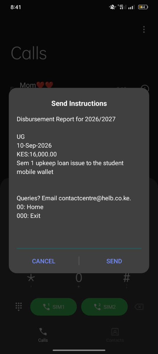 OumaBoaz3's tweet photo. @HELBpage Disbursed and no money in HELB wallet , what's the problem https://t.co/Y6kDe0RpL8