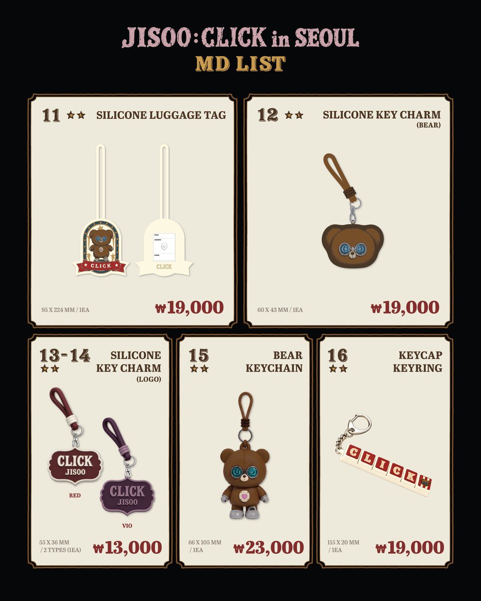 EVERLINESHOP's tweet photo. [🐻] JISOO : CLICK in SEOUL

• OFFICIAL MD NOTICE

🗓 Period
2026.09.19 (SAT) - 2026.09.23 (WED)

⏲ Opening Hours
11:00 ~ 21:00 (KST)

📍 Location
IFC Mall L3 North Artrium
(서울특별시 영등포구 국제금융로 10)

#JISOO #CLICK_in_SEOUL
#JISOO_CLICK_POPUP
#에버라인 #EVERLINE https://t.co/QRIC87akvc