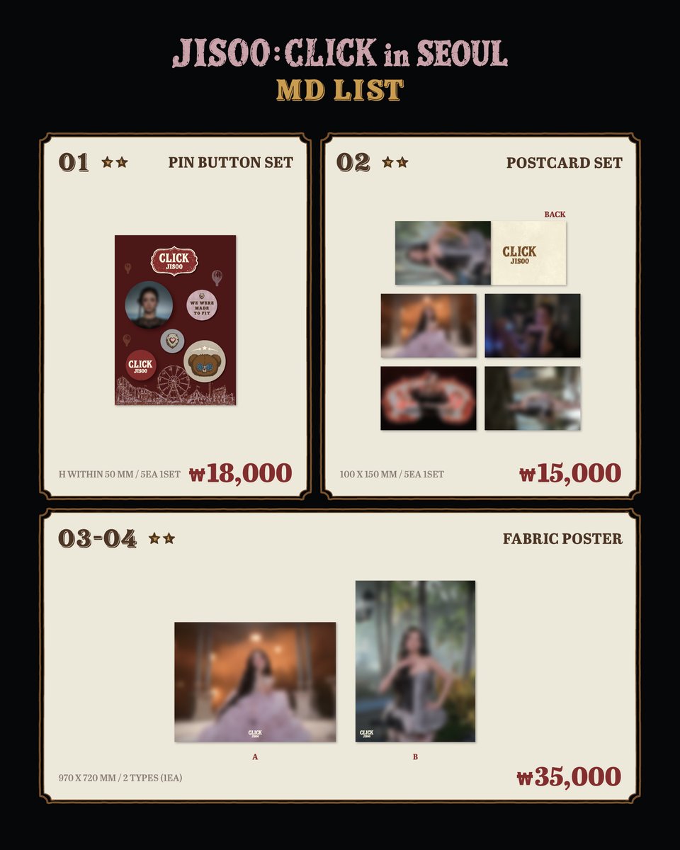 EVERLINESHOP's tweet photo. [🐻] JISOO : CLICK in SEOUL

• OFFICIAL MD NOTICE

🗓 Period
2026.09.19 (SAT) - 2026.09.23 (WED)

⏲ Opening Hours
11:00 ~ 21:00 (KST)

📍 Location
IFC Mall L3 North Artrium
(서울특별시 영등포구 국제금융로 10)

#JISOO #CLICK_in_SEOUL
#JISOO_CLICK_POPUP
#에버라인 #EVERLINE https://t.co/QRIC87akvc