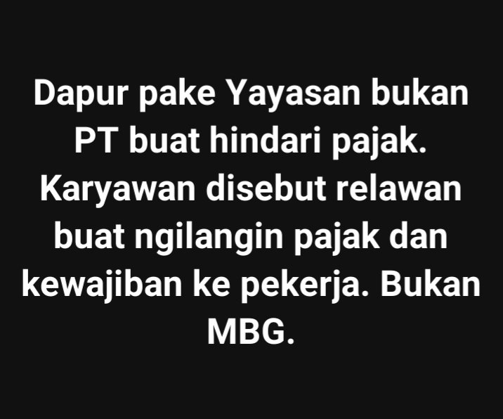 PrasAnanta84's tweet photo. @menuembegejelek Sejak awal memang MBG didesain sebagai proyek bancakan. Ingat itu @SudaryonoSudar https://t.co/vPwdKugwoc