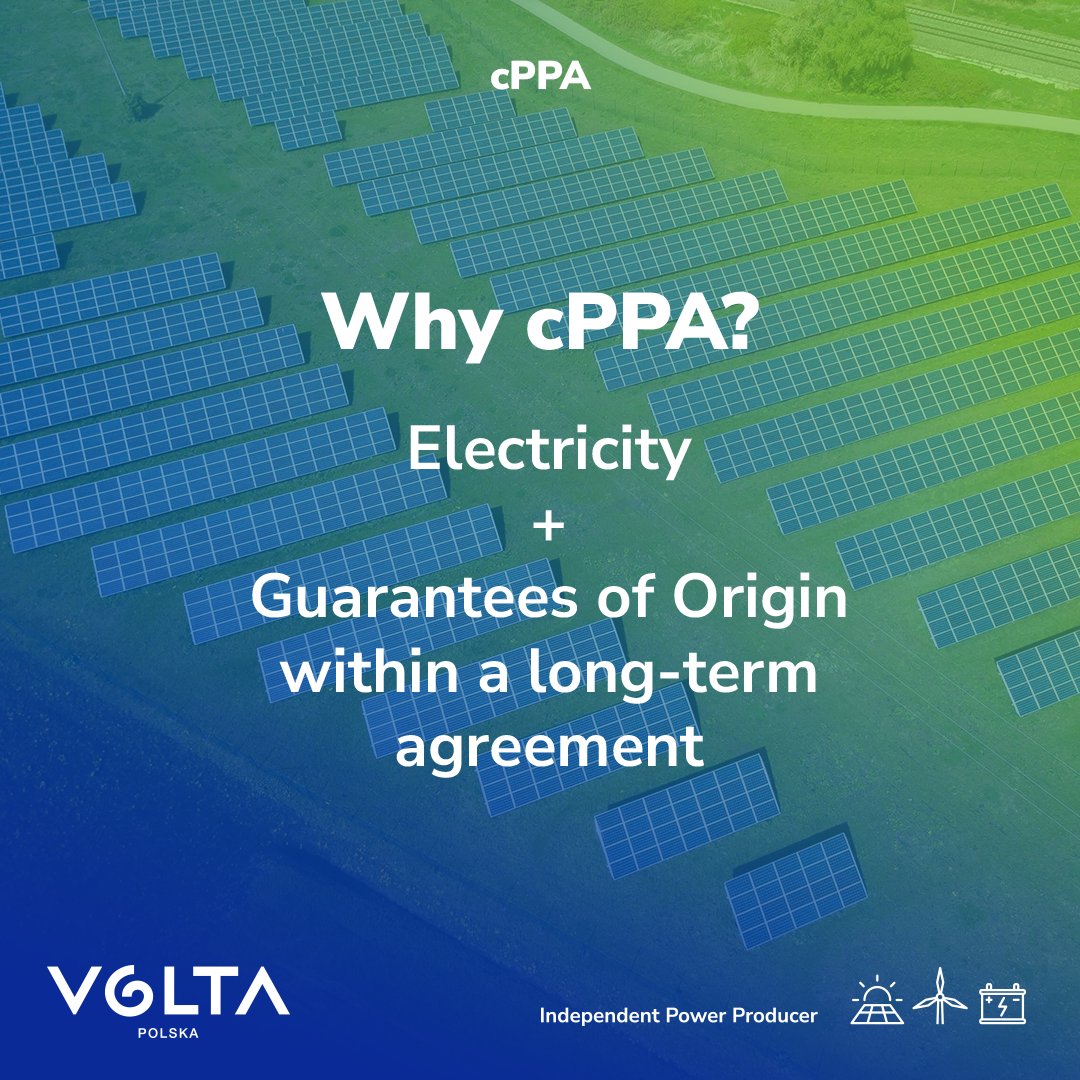 VoltaPolska's tweet photo. #Guarantees of Origin (GO) in a cPPA

GO confirm the renewable origin of electricity. A cPPA gives companies more: electricity, GO and a long-term agreement covering price and settlement terms.

👉 Visit our website to learn more about #cPPA. 
#RenewableEnergy https://t.co/yngFdXdVQp