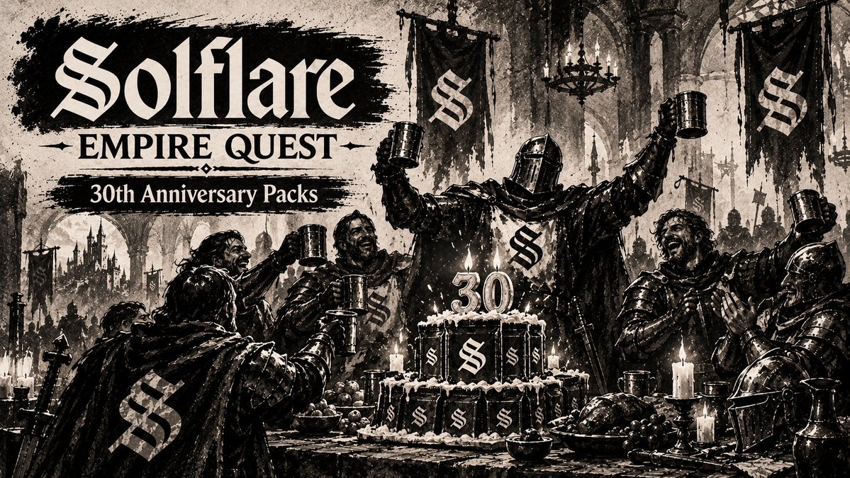 SolflareEmpire's tweet photo. ✦ Empire Quest: 30th Anniversary Packs

Thirty years. Thirty winners. 🔥

The quest is still live and runs through Monday, September 21.

And yes, this is separate from the $30K leaderboard. 

Full details in the Discord link below ↓ https://t.co/lJUbr6IWHY