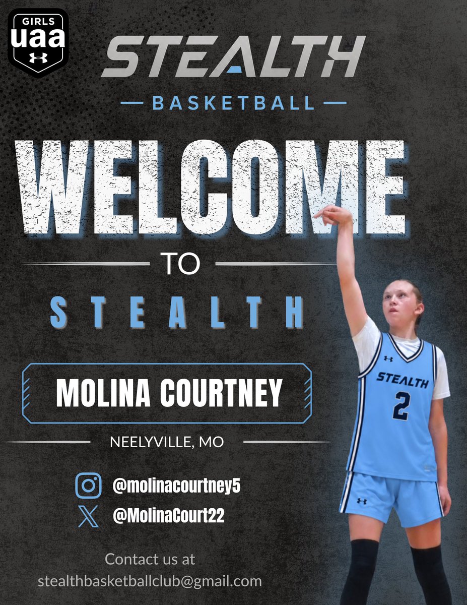 MolinaCourt22's tweet photo. I’m very excited to be playing with @StealthGBB  @UANextGHoops. Can’t wait to play for Coach @jaredboone32 and Coach @Mj2braceJackson. This team is going to do big things. @greglogs @PorterJ1 #WomensBasketball https://t.co/FhMcOvo6pc