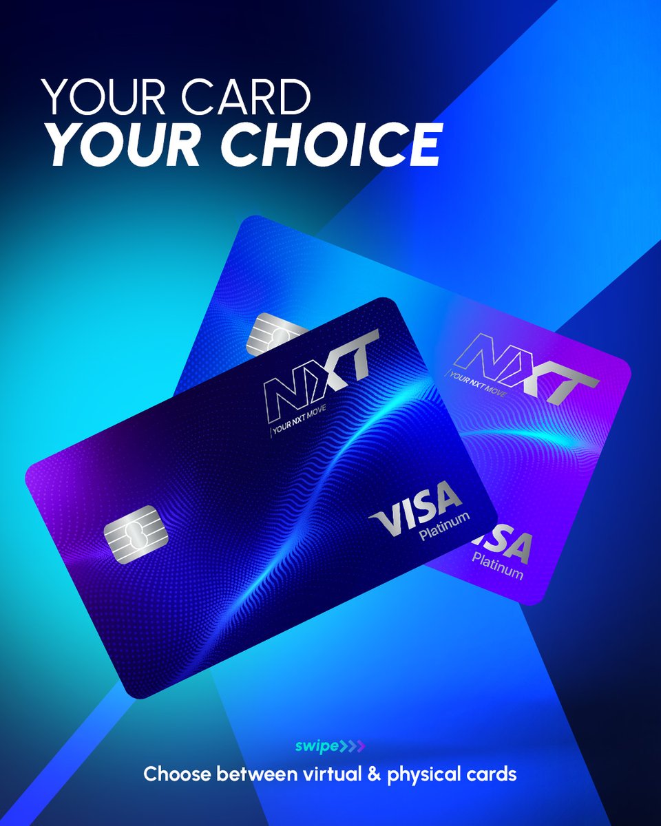 NXT_Leb's tweet photo. Choose between virtual and physical cards designed for security, flexibility, and everyday use.

Download the app now · https://t.co/tNZaq6KXCh

#NXT #VirtualCard #DigitalBanking #SecurePayments #BankSmart https://t.co/ZqxltGkAup