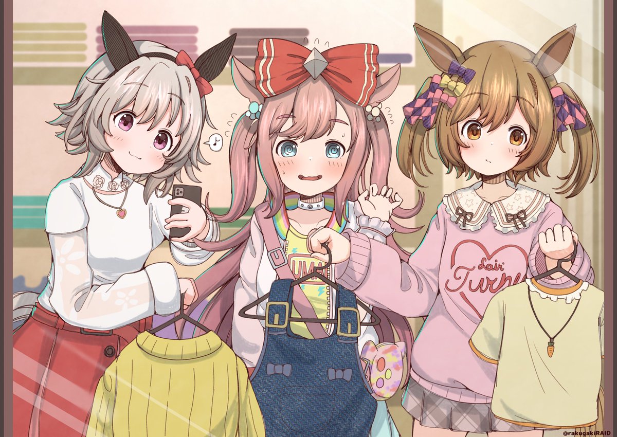 rakugakiRAID's tweet photo. ファル子とカレンチャンに連れてこられたデジたん #ウマ娘 https://t.co/bk1TWAMMJg