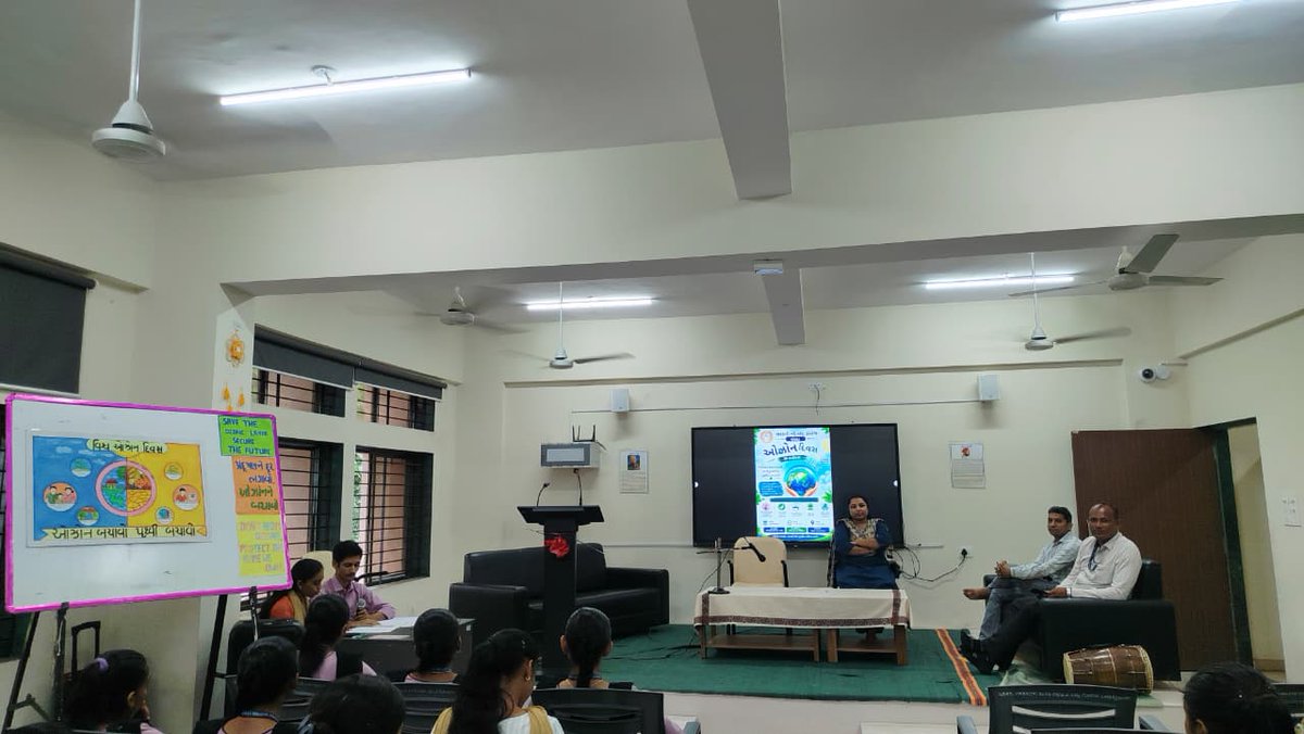 gbedvansda's tweet photo. 🌍 World Ozone Day Celebration
Government B.Ed. College, Vansda celebrated World Ozone Day under IQAC and Saptadhara, with the aim of creating awareness among future teachers about environmental protection, the importance of the ozone layer, and global environmental challenges. https://t.co/ctWyT6llB6