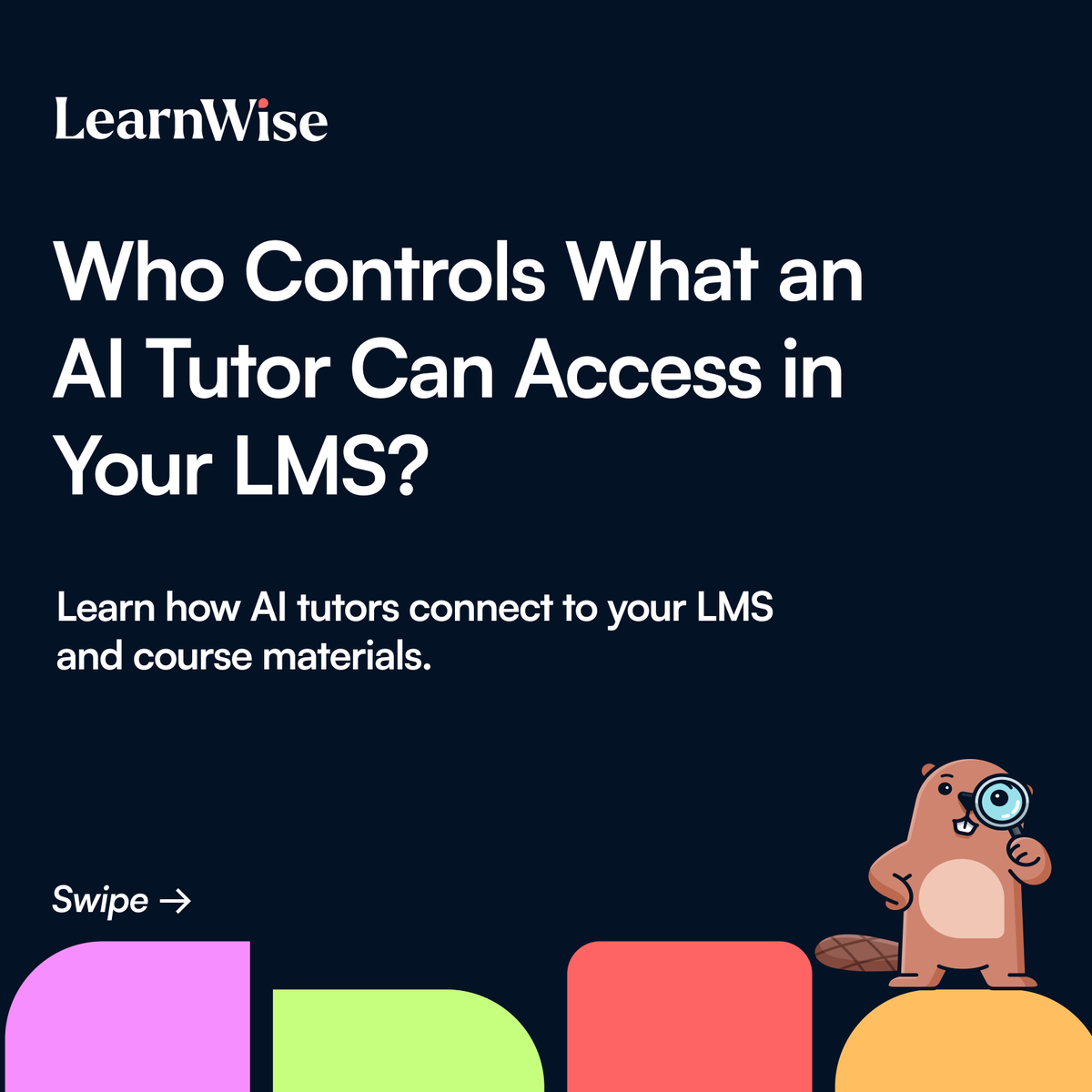LearnWiseAI's tweet photo. Who decides what an AI tutor can see in your LMS?
Here's how it works with LearnWise: access is scoped by course and content type, controlled by the institution, never used to train AI models, and never shared across institutions.
Full breakdown 👉 https://t.co/kVxlEVaxlo https://t.co/c5a1vN8Ucv