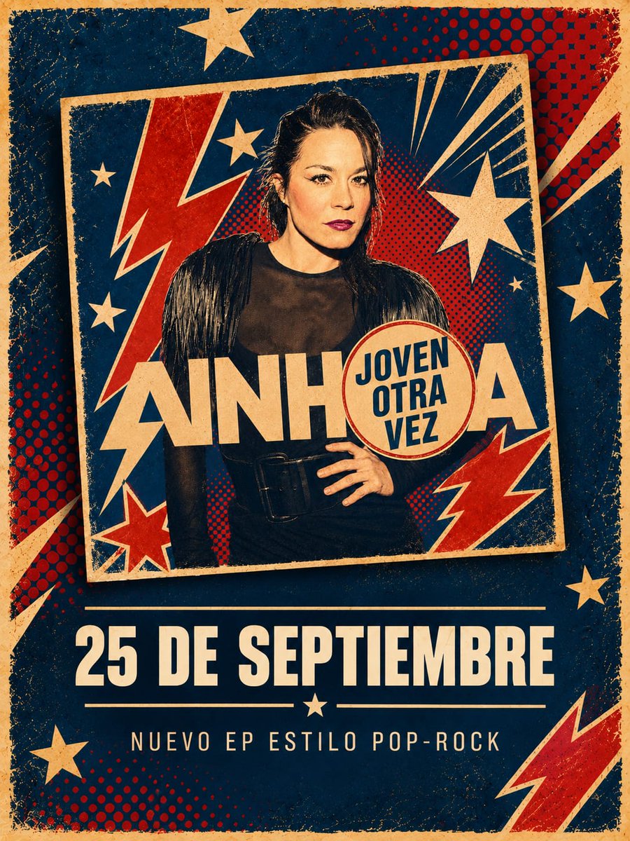 AinhoaOficial's tweet photo. 🎂 El 25 de septiembre cumplo 46 años y no se me ocurre mejor forma de celebrarlo.

Ese día verá la luz JOVEN OTRA VEZ, mi nuevo EP POP-ROCK, con dos temas inéditos que completan este proyecto. 🎶🔥

46 vueltas al sol y la música sigue corriendo por mis venas.

⚡ JOVEN OTRA VEZ https://t.co/pkjwhBABfm