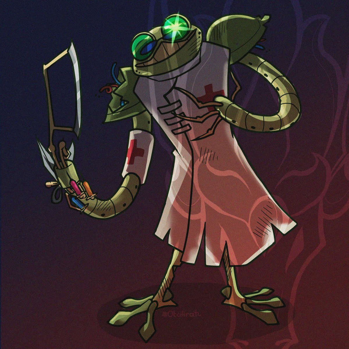 necropolisdr's tweet photo. Commission for @/DarcEscape (telegram)  

Are they really a good doctor?

#Okcilirat #digitalart #commission #Amphibia https://t.co/qXrUbcufCi