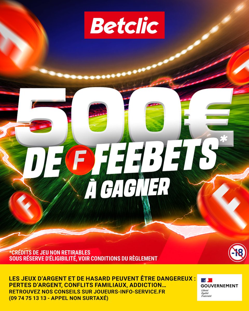Betclic's tweet photo. On vous a régalés hier, on continue aujourd’hui ! 🤩

10 × 50€ de Feebets* pour cette 2ᵉ soirée d’#UEL ! 🎁Marseille se déplace à Beşiktaş ce soir pour représenter la France 🇫🇷

Donnez-nous votre meilleur prono pour ce match + RT + votre pseudo Betclic pour participer 🍀 https://t.co/Ok0u8Q2uvg