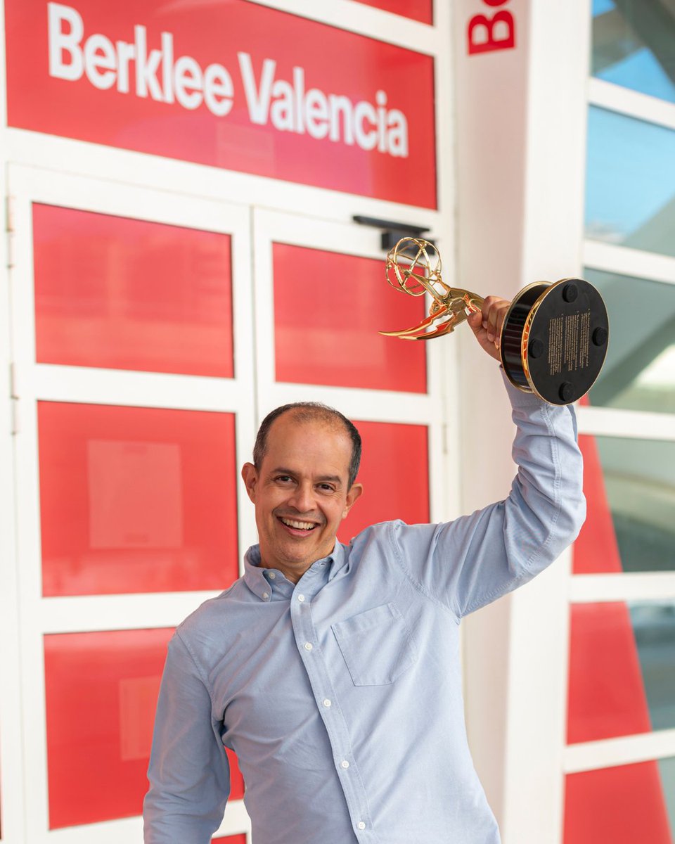 berkleevalencia's tweet photo. Shoutout to Pablo Munguía PD ’98, director of #BerkleeValencia’s MPTI program, on his eighth Emmy for his work on Bad Bunny’s Super Bowl LX Halftime Show🎶

🔗 Read more: https://t.co/bctfUDxrvg https://t.co/NRB8WxRN81