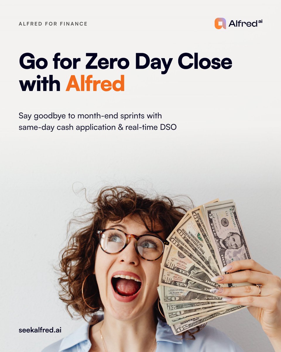 seekalfred's tweet photo. Most finance teams find out a payment landed when the customer tells them to stop chasing. 

Alfred posts matched receipts to your books the day the cash arrives. But that's not all!

Explore at : https://t.co/AG6msgvb30

#ZeroDayClose #Alfred #Finance #Tech2026 https://t.co/mEhI8Qg8bK