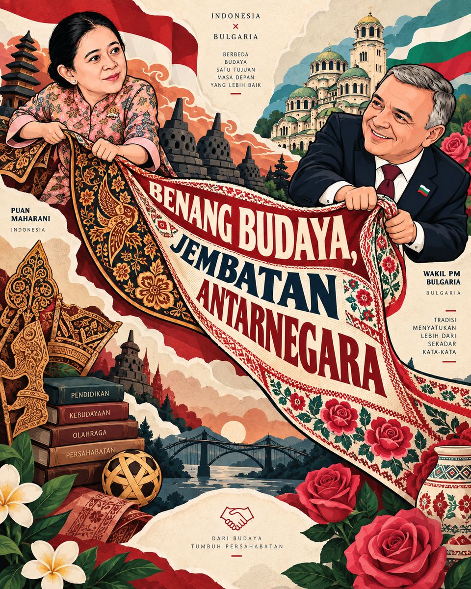 ParrishTri39222's tweet photo. Satu pertemuan menghadirkan seribu warna, keberagaman budaya dan dialog diplomasi Indonesia-Bulgaria mempererat kolaborasi menuju dunia yang lebih baik. #puanku #puankoe #puanmhrn #puanmaharani https://t.co/O8q1r1p4gT