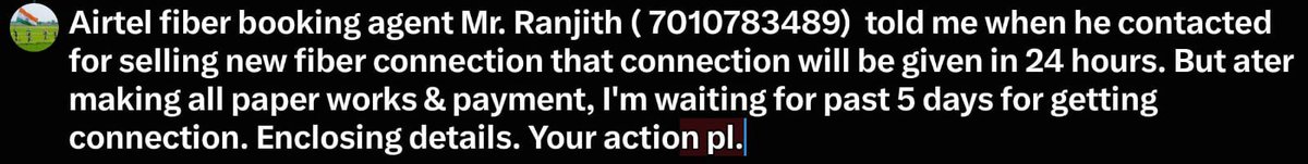 mohan20's tweet photo. @airtelindia @Parth__A Your action pl. https://t.co/d4pF08lnJ4
