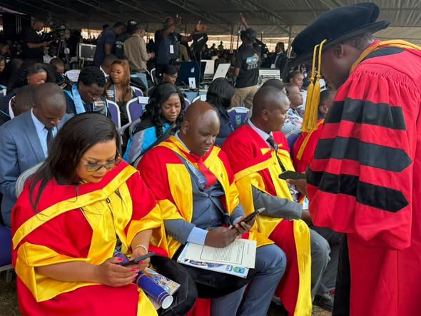 LindaNcube16's tweet photo. Today, HE, the President and Chancellor of all State Universities, Dr. @edmnangagwa , will preside over the 32nd Graduation Ceremony of the National University of Science &amp; Technology (NUST) @nustzim  at the University's main campus in Bulawayo Metropolitan Province.
#graduation https://t.co/BEUcjo2vq6