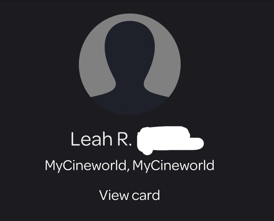leahbilson's tweet photo. who the hell is Leah R ???? @cineworld https://t.co/mqbpJjmucs