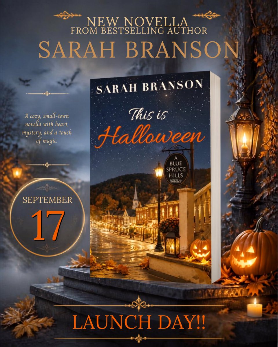 RomanceNovelGiv's tweet photo. #Win this #SignedBook #Giveaway
  #Halloween. 
A Pennsylvania hill town. 
A ghost with an agenda.
  This is Halloween by Sarah Branson
  #NewRelease #HalloweenRomance #HolidayRomance #SmallTownRomance
@XpressoTours 
It's here at RNG→ https://t.co/lllvBBSUJv https://t.co/a9iwkkbEyK