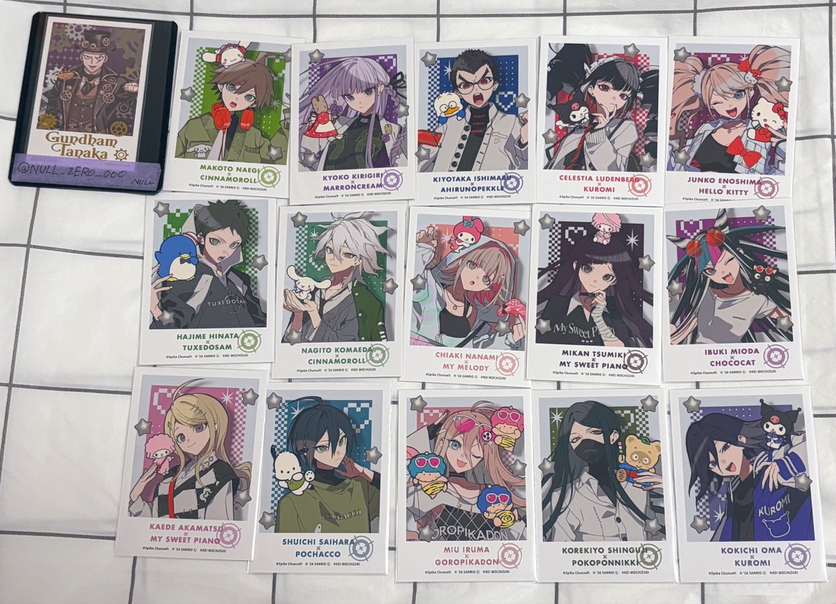 NULL_ZERO_000's tweet photo. 〖交換〗ダンガンロンパ ダンロン ロフト サンリオ 望月けい 会場特典 イラストカード 缶バッジ インスタントフォト風カード
ついコレ　アクリルキーホルダー

〖譲〗 画像のもの

〖求〗 田中(*リプ欄詳細)

郵送or大阪手渡し
検索からでもお気軽にお声掛けください🙇‍ https://t.co/9qjUy8U3qs